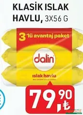 KLASİK ISLAK HAVLU 3X56 G KLASİK ISLAK HAVLU 3X56 G